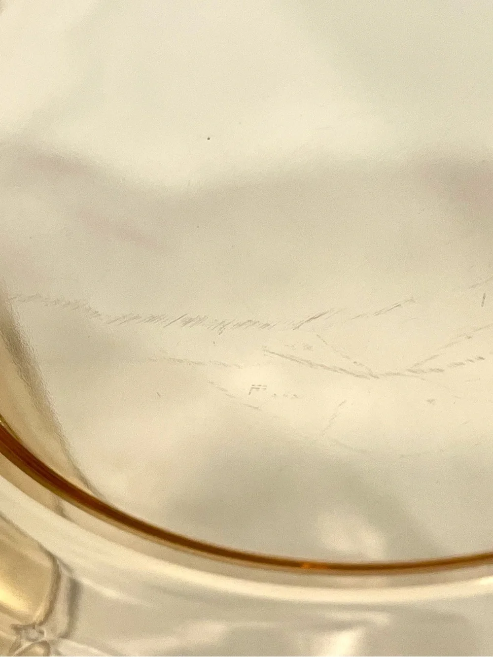 Set (4) Fostoria “Fairfax” Amber Depression Glass Salad Desset Plates (2nd)